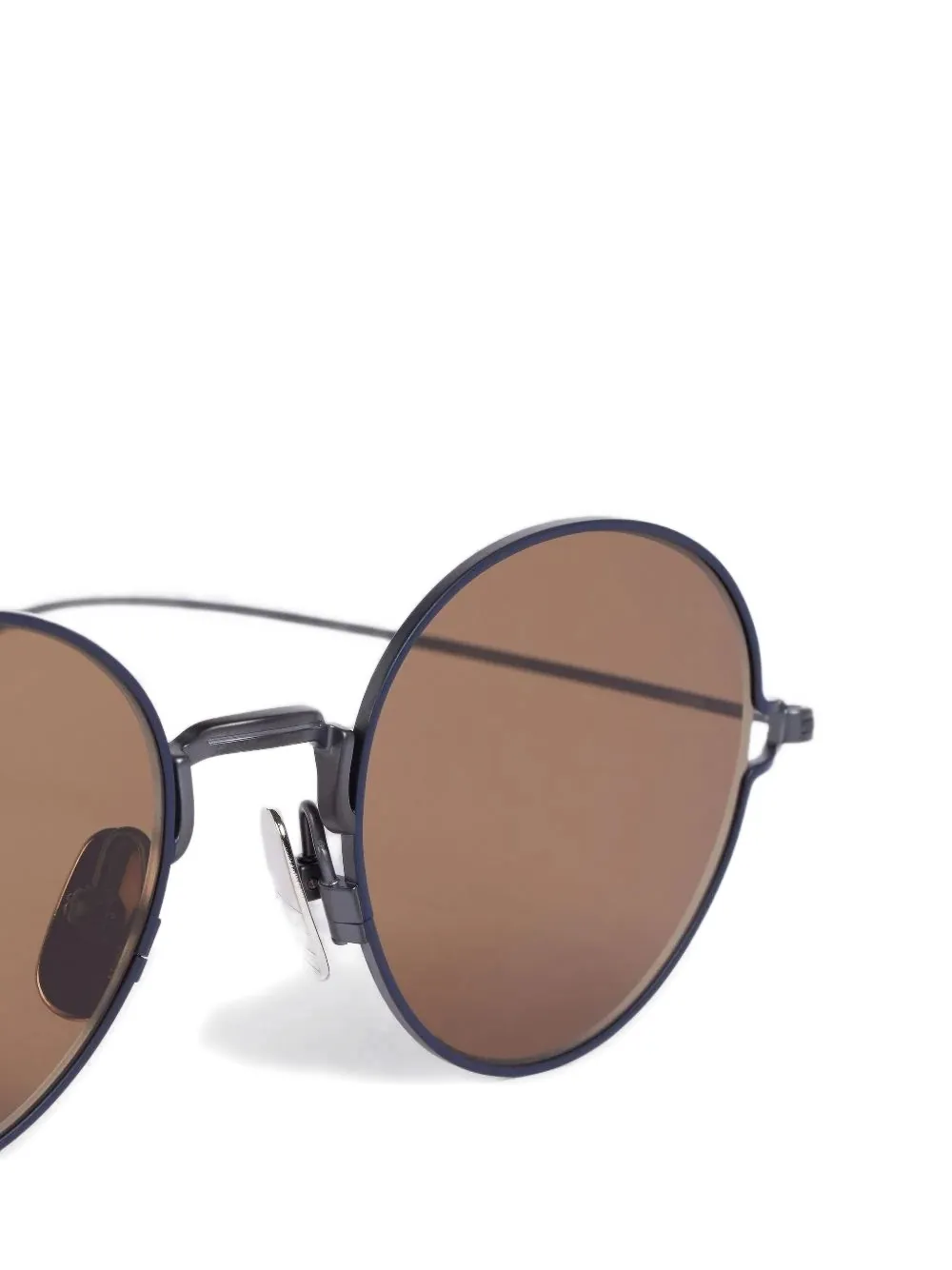 Thom Browne Zonnebril met rond montuur Zwart