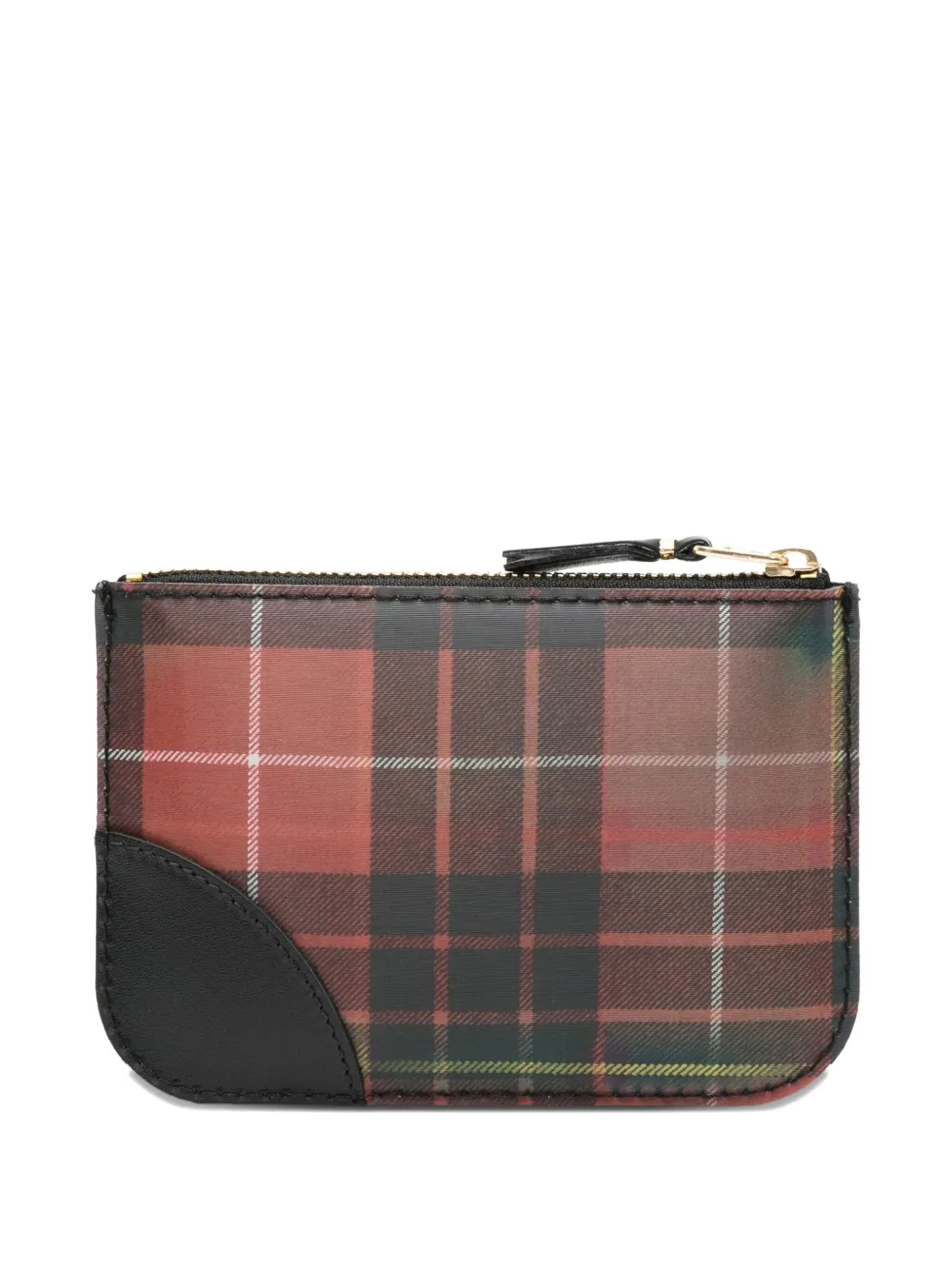 Comme Des Garçons Wallet tartan zip wallet Rood