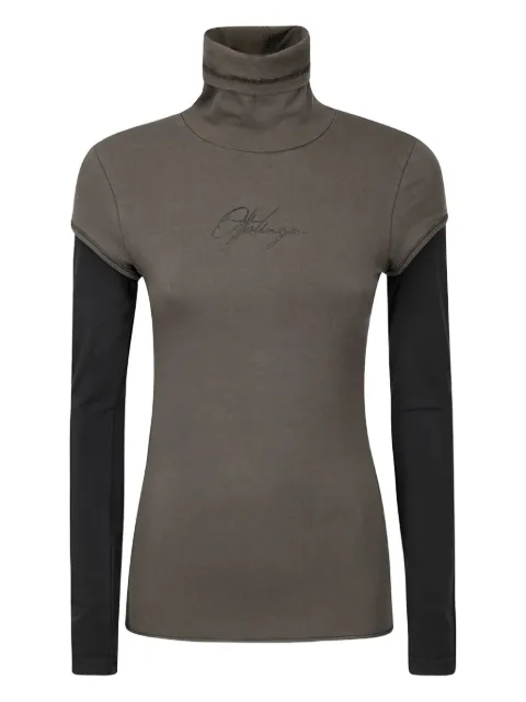Ottolinger logo-embroidered turtleneck top