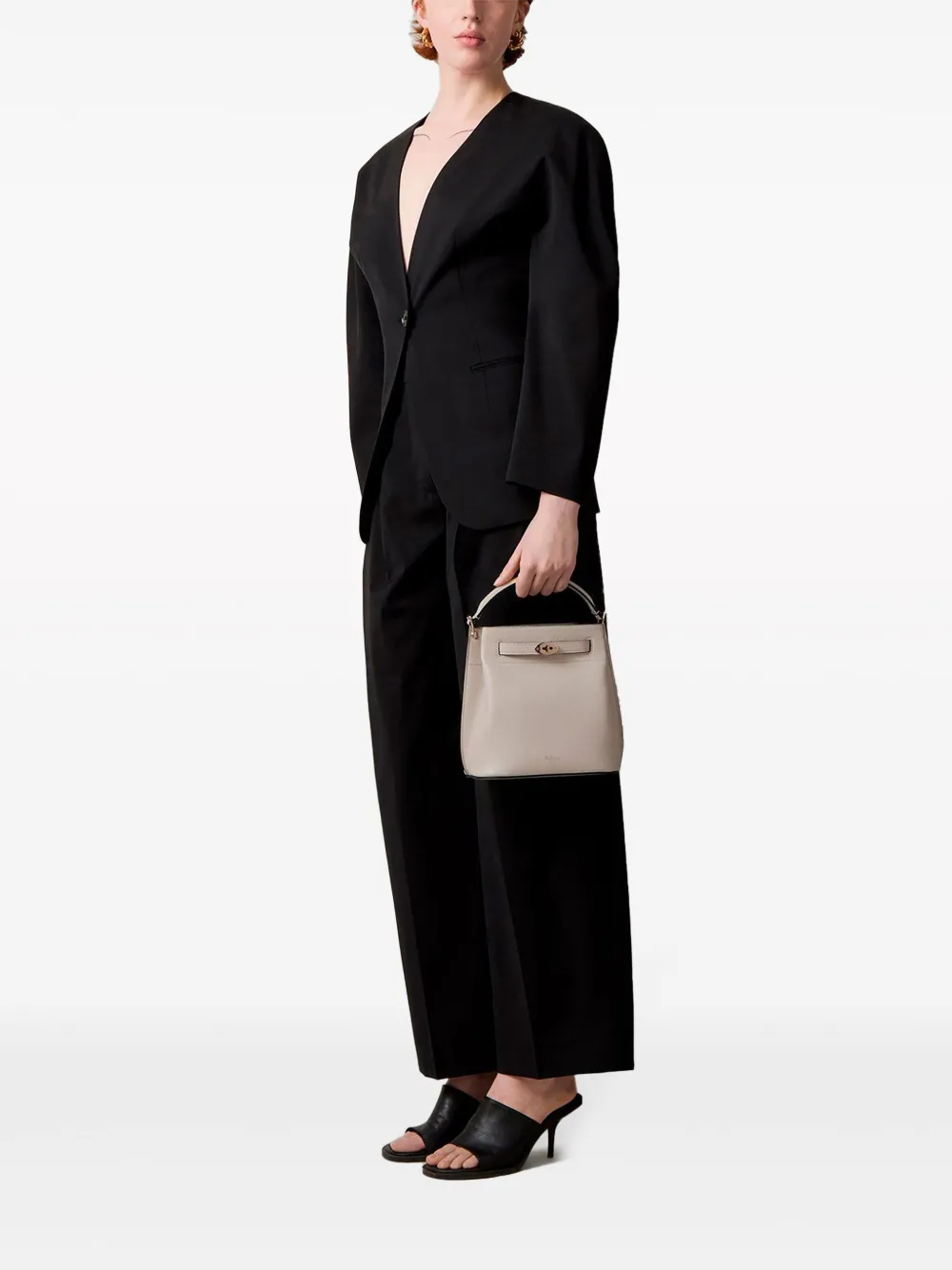 Mulberry Islington bucket-tas met gespsluiting Beige