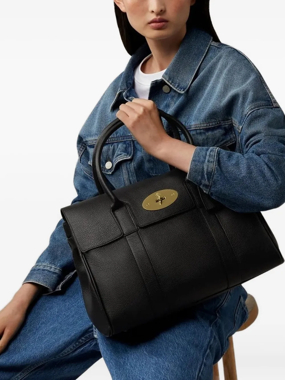 Mulberry Grote Bayswater shopper - Zwart