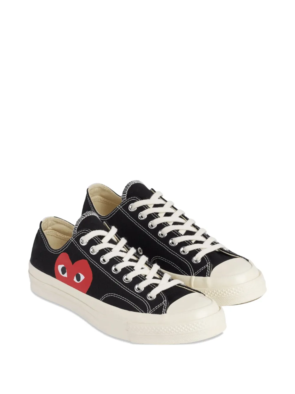 Comme Des Garçons Play X Converse Big Heart Chuck 70 Sneakers In Black