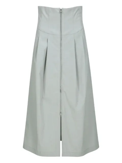 YCH zip-front midi skirt