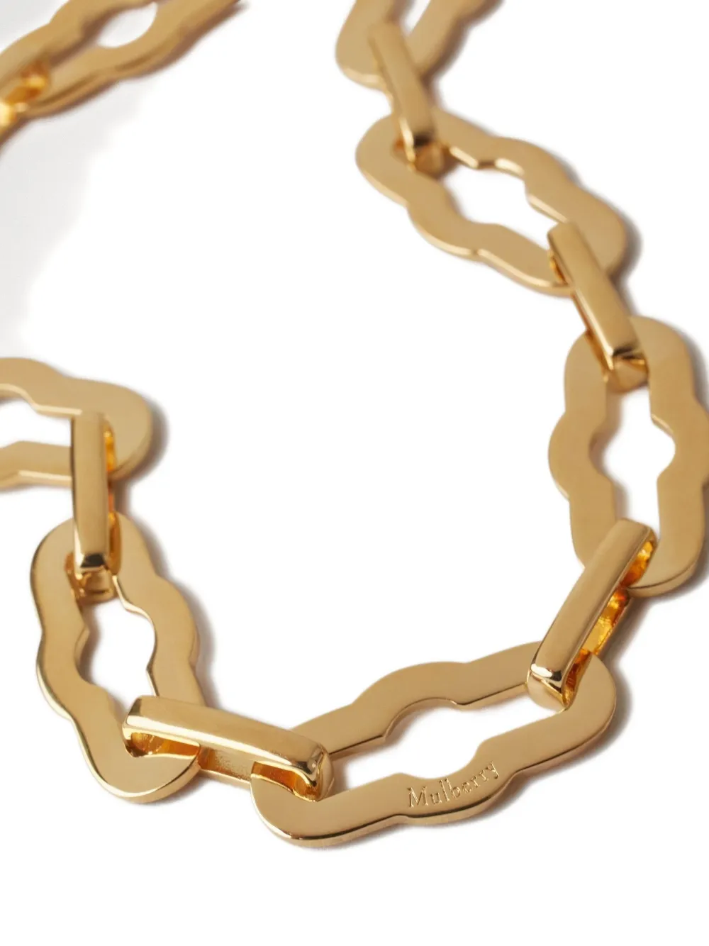 Mulberry Pimlico Cloud-shaped Chain Necklace In Gold
