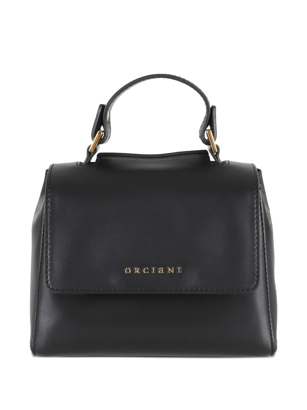 Orciani Sveva Vanity mini-tas met handvat en omslag Zwart