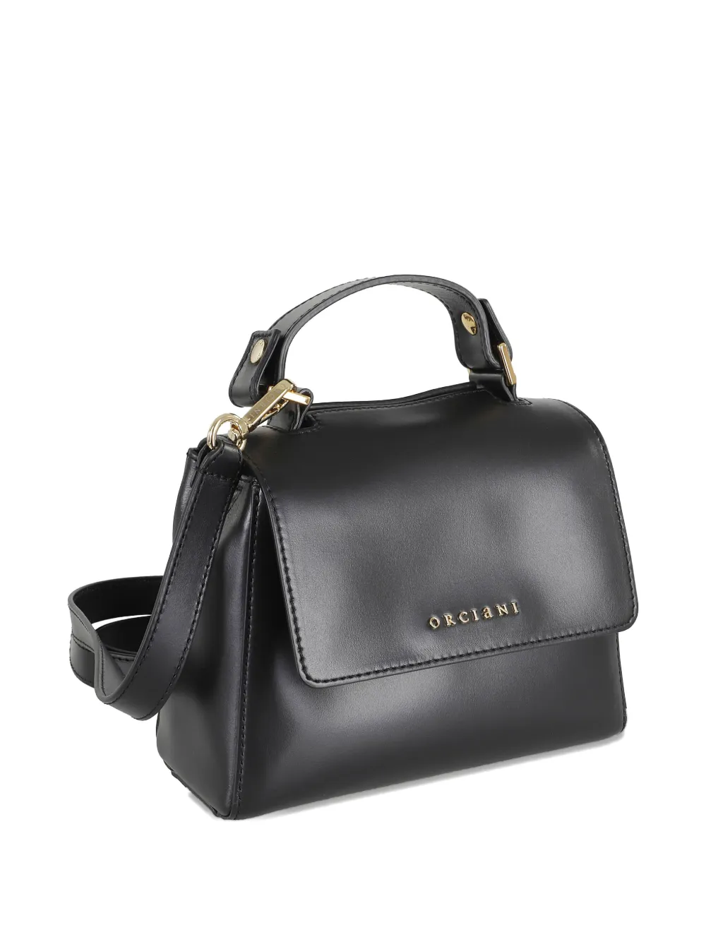 Orciani Sveva Vanity mini-tas met handvat en omslag Zwart