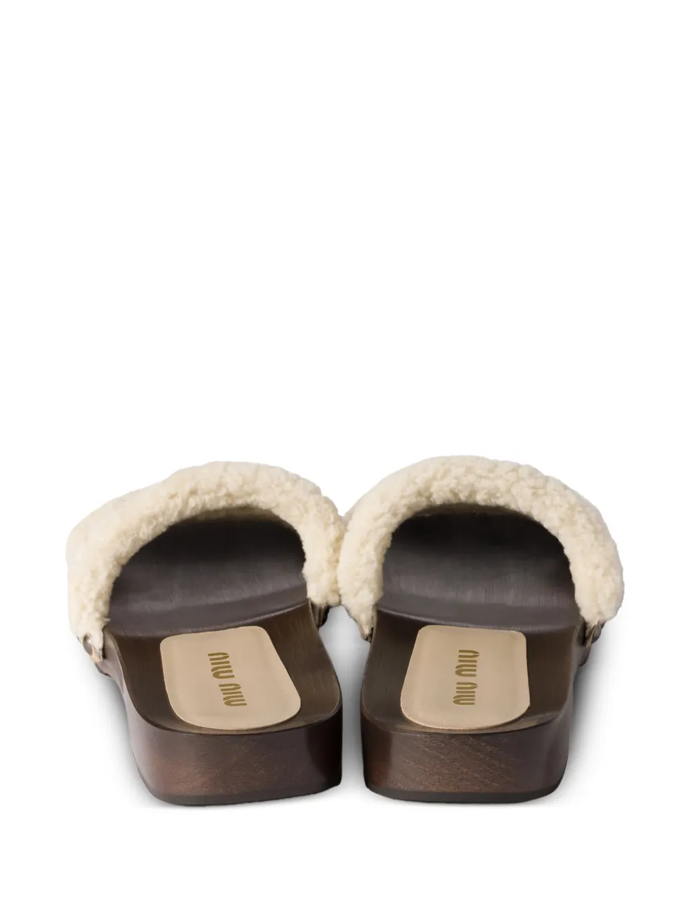 Miu suede clog sandals Brown