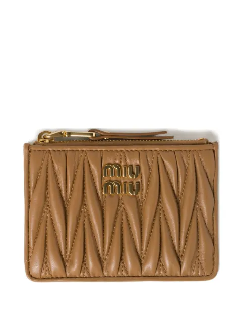 Miu Miu Matelassé leather card holder