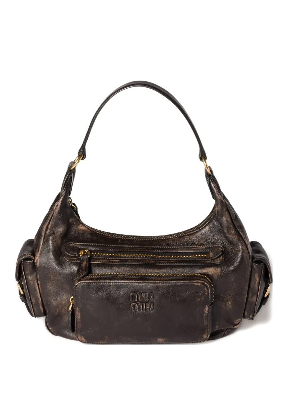 Miu Pocket shoulder bag Bruin