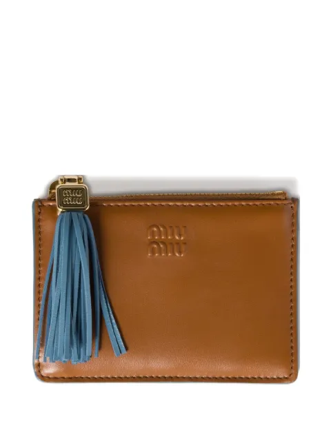 Miu Miu tassel-detail leather cardholder