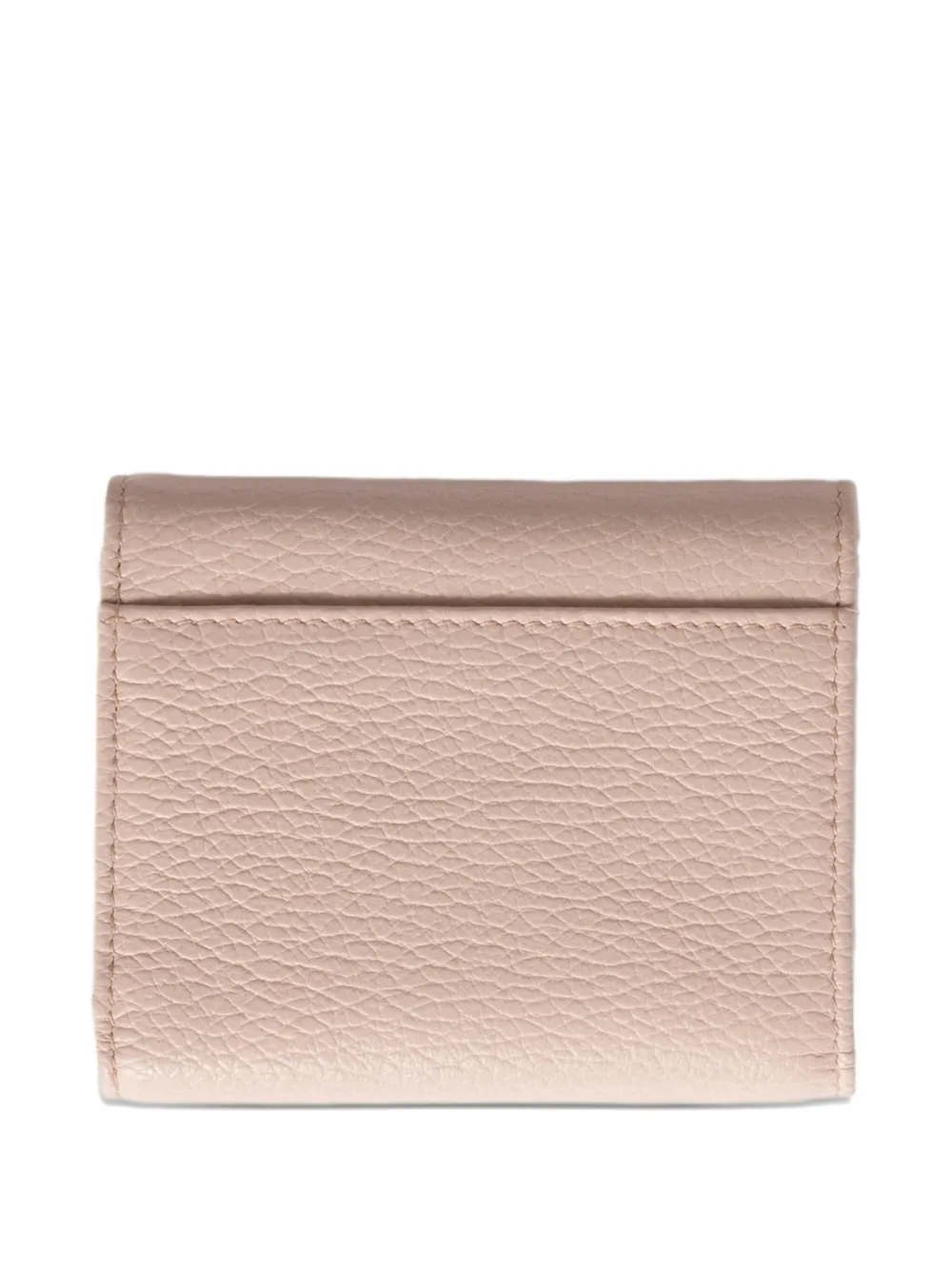Miu logo-plaque leather wallet F0LOZ Pink