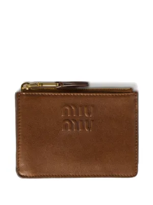 【たぬきち】MIU MIU Leather Canvas Wallet MIU MIU Leather Shoulder Wallet | Holt Renfrew
