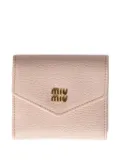 Miu Miu logo-plaque leather wallet - Pink