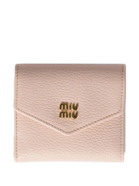 Miu Miu logo-plaque leather wallet