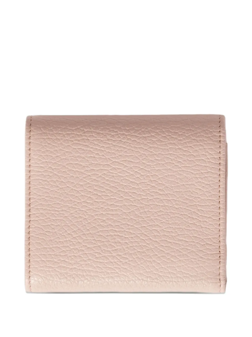 Miu logo-plaque leather wallet Roze