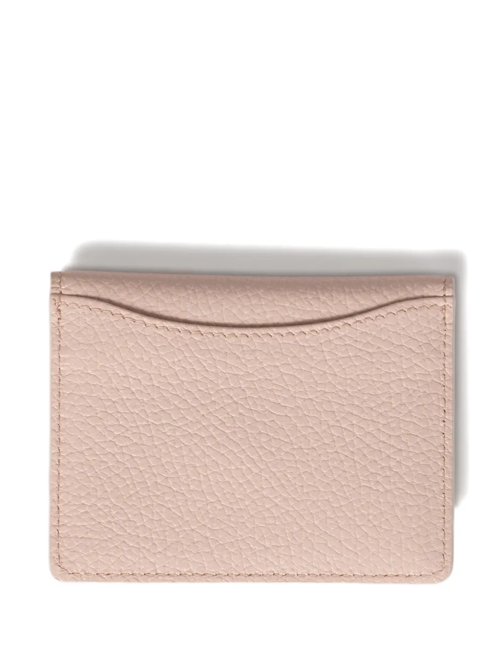 Miu logo-plaque leather card holder Roze