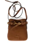 Miu Miu leather strap pouch - Brown