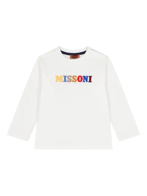 Missoni Kids logo-embroidered long-sleeve top