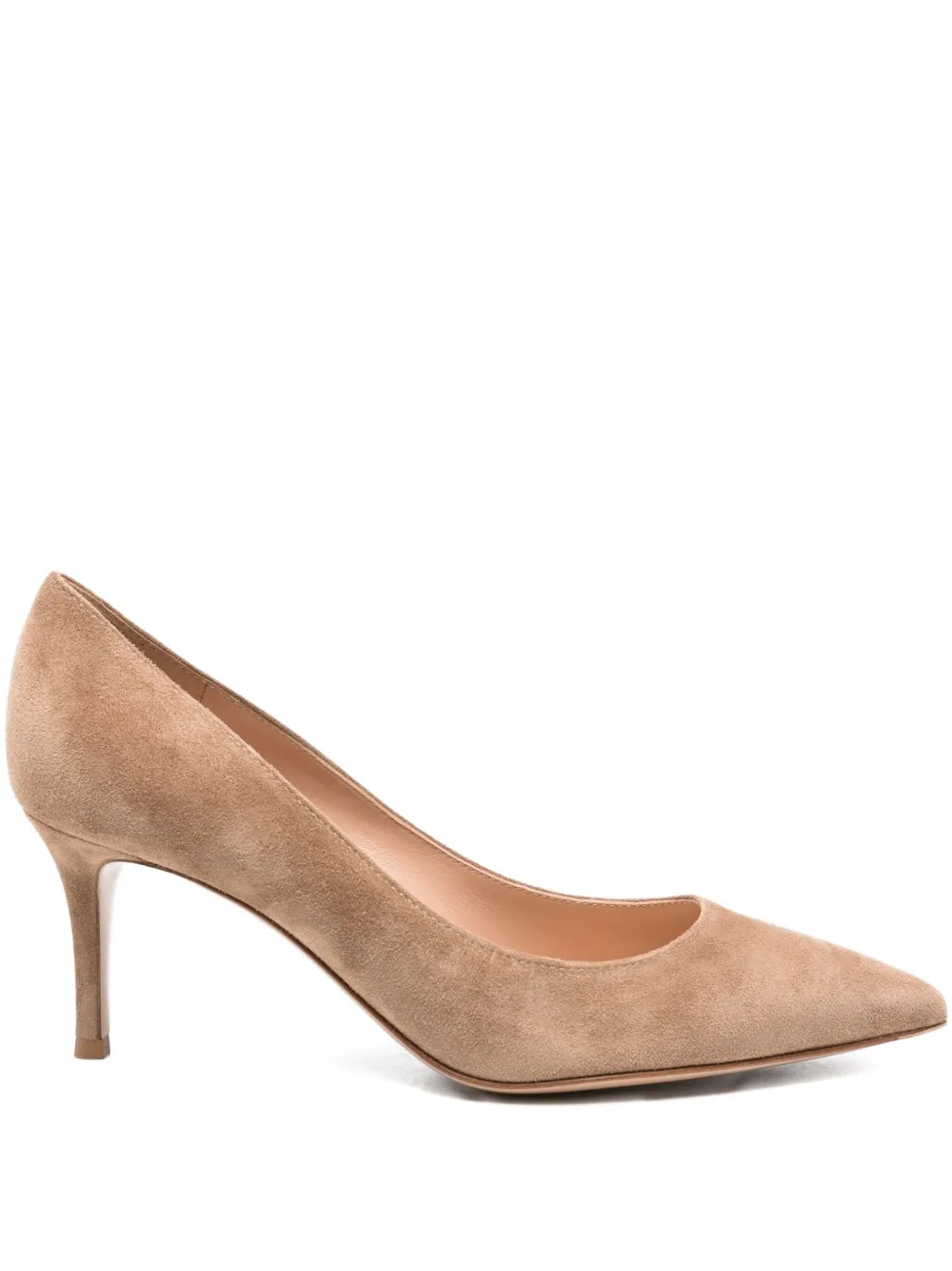 Gianvito Rossi 70mm pointed-toe suede pumps Neutrals