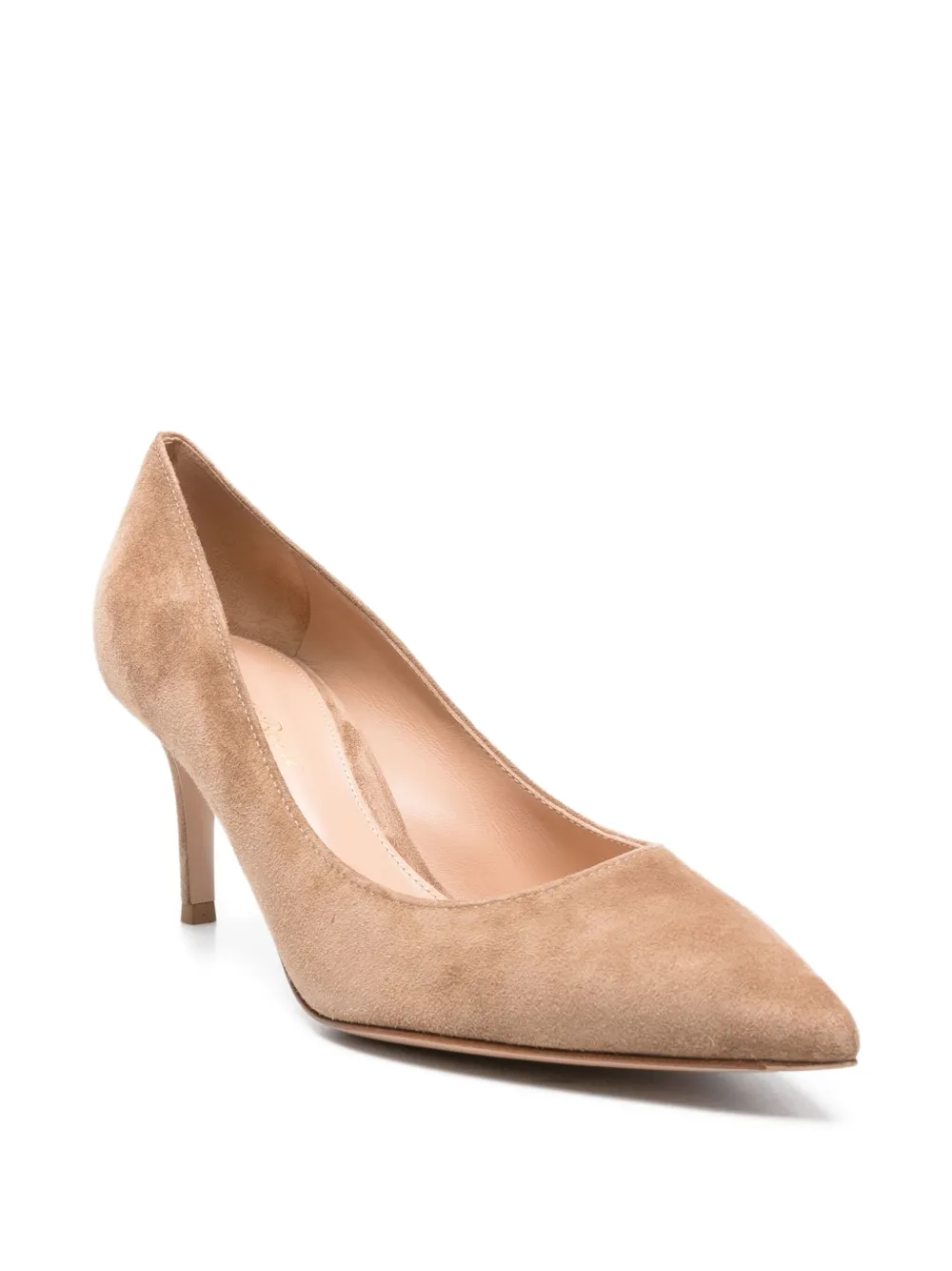 Gianvito Rossi 70mm pointed-toe suede pumps Neutrals