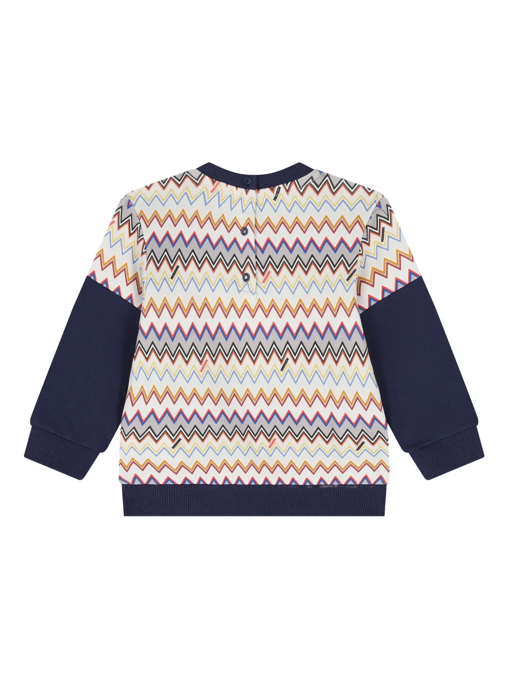 Missoni Kids Sweater met zigzag-patroon Blauw
