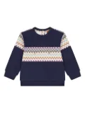 Missoni Kids zigzag-pattern sweatshirt - Blue