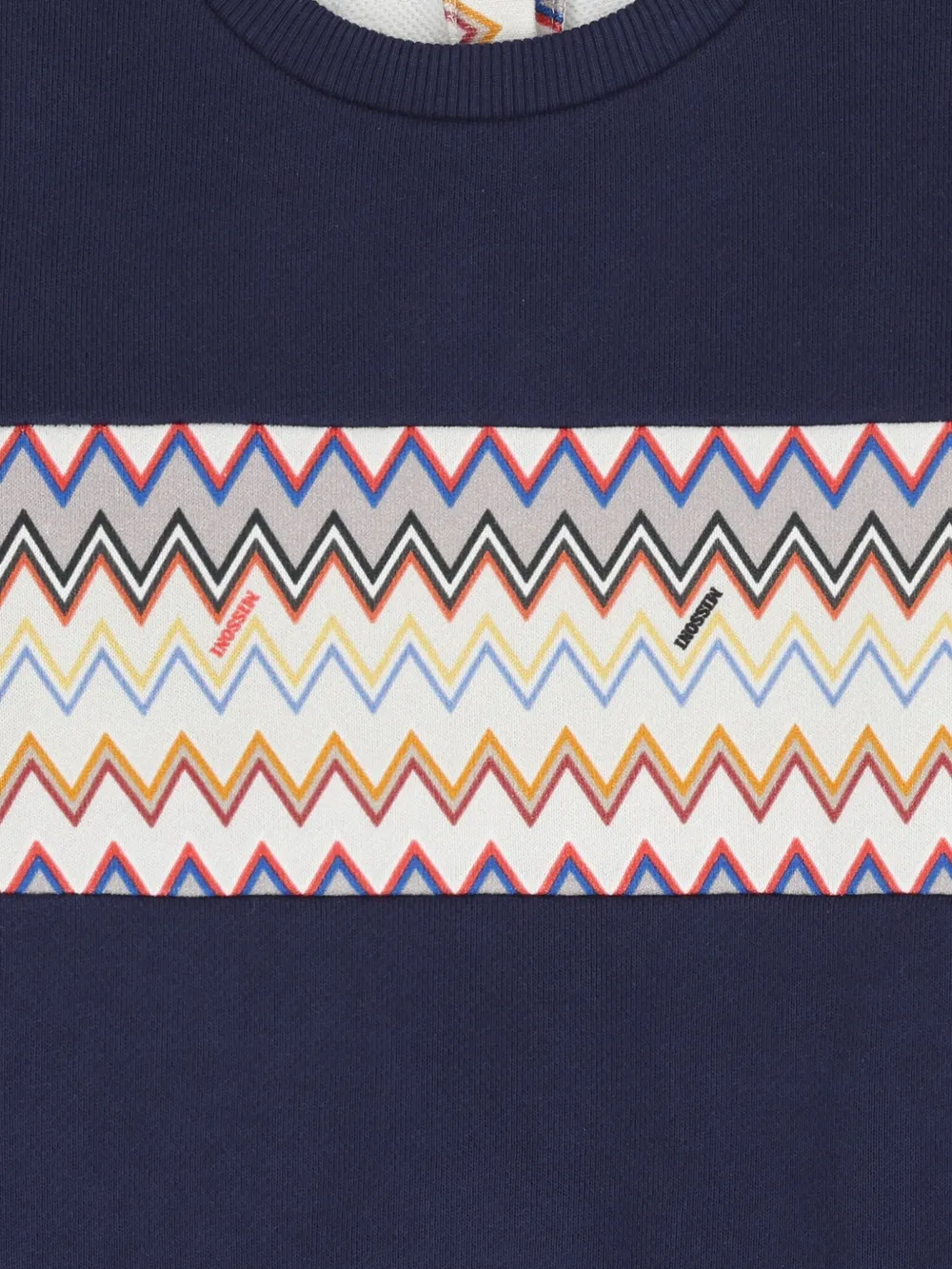 Missoni Kids Sweater met zigzag-patroon Blauw