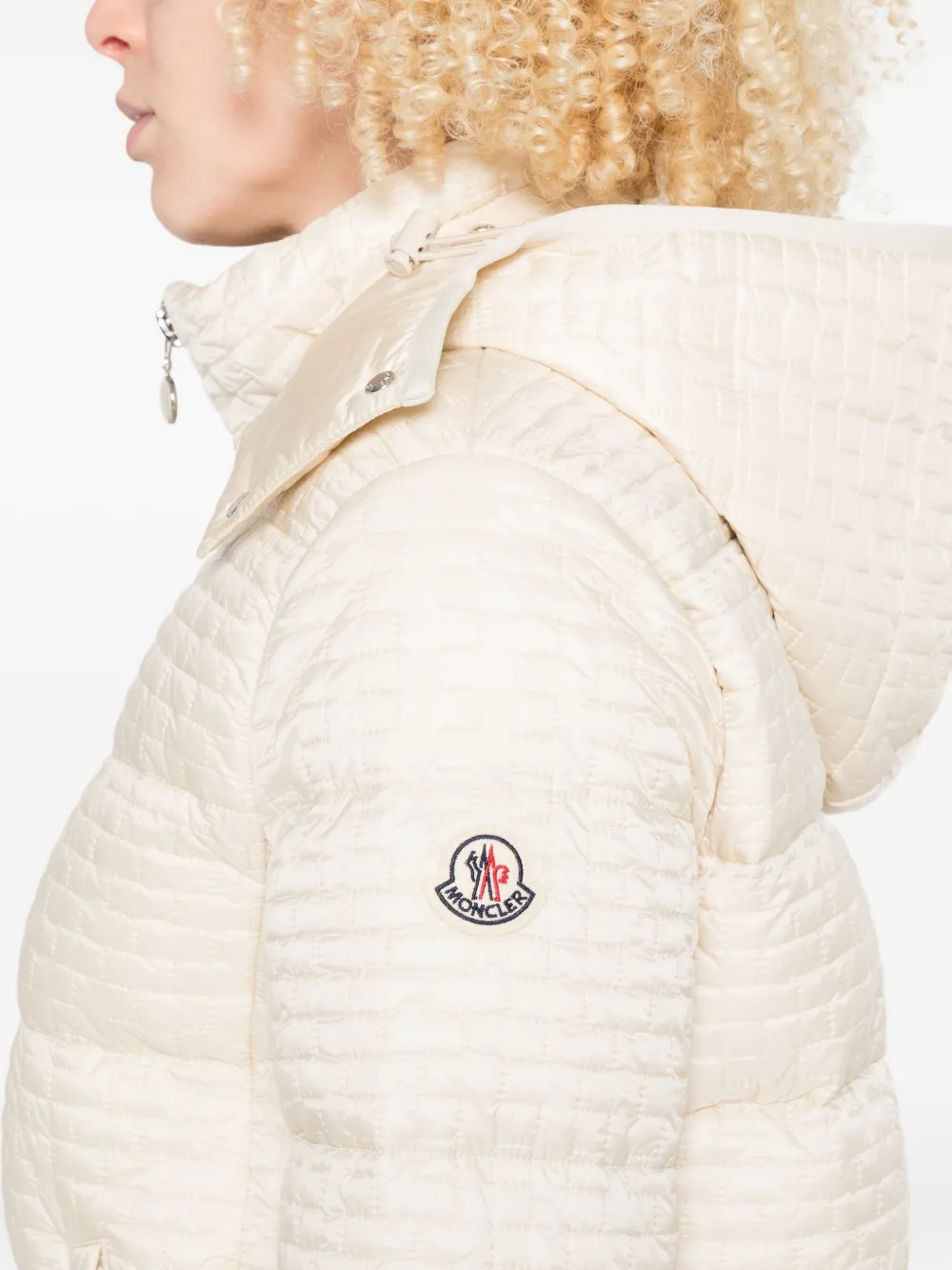 Moncler Gevoerd jack met capuchon Beige