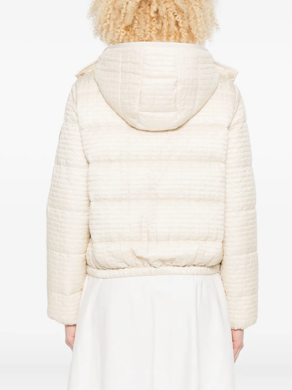 Moncler Gevoerd jack met capuchon Beige