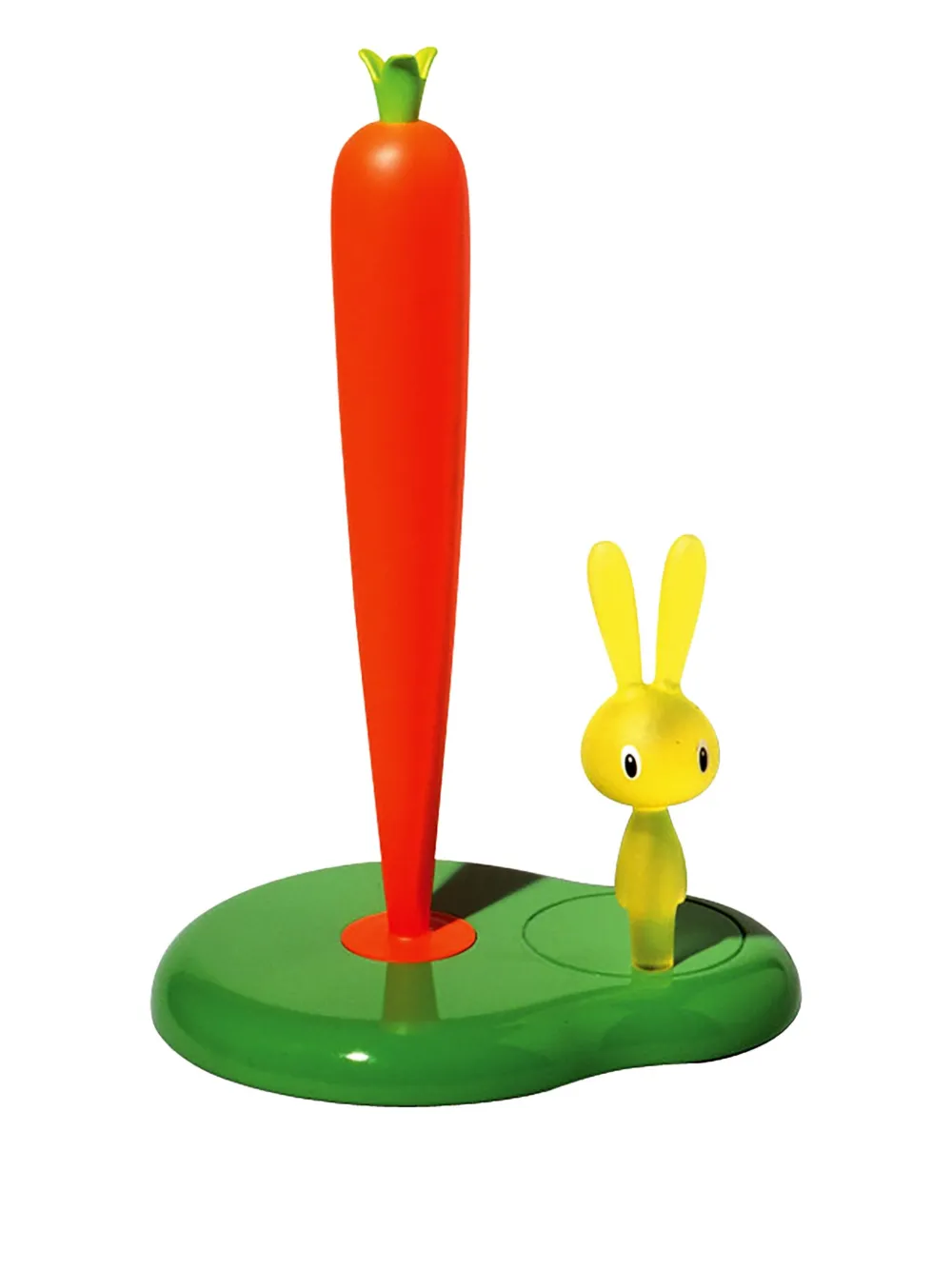 Alessi Rabbit Carrot Paper Roll Holder In Green