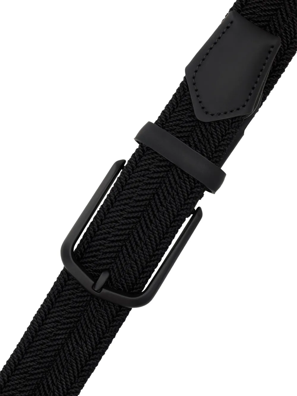 Boggi Milano Riem met visgraatpatroon - Zwart