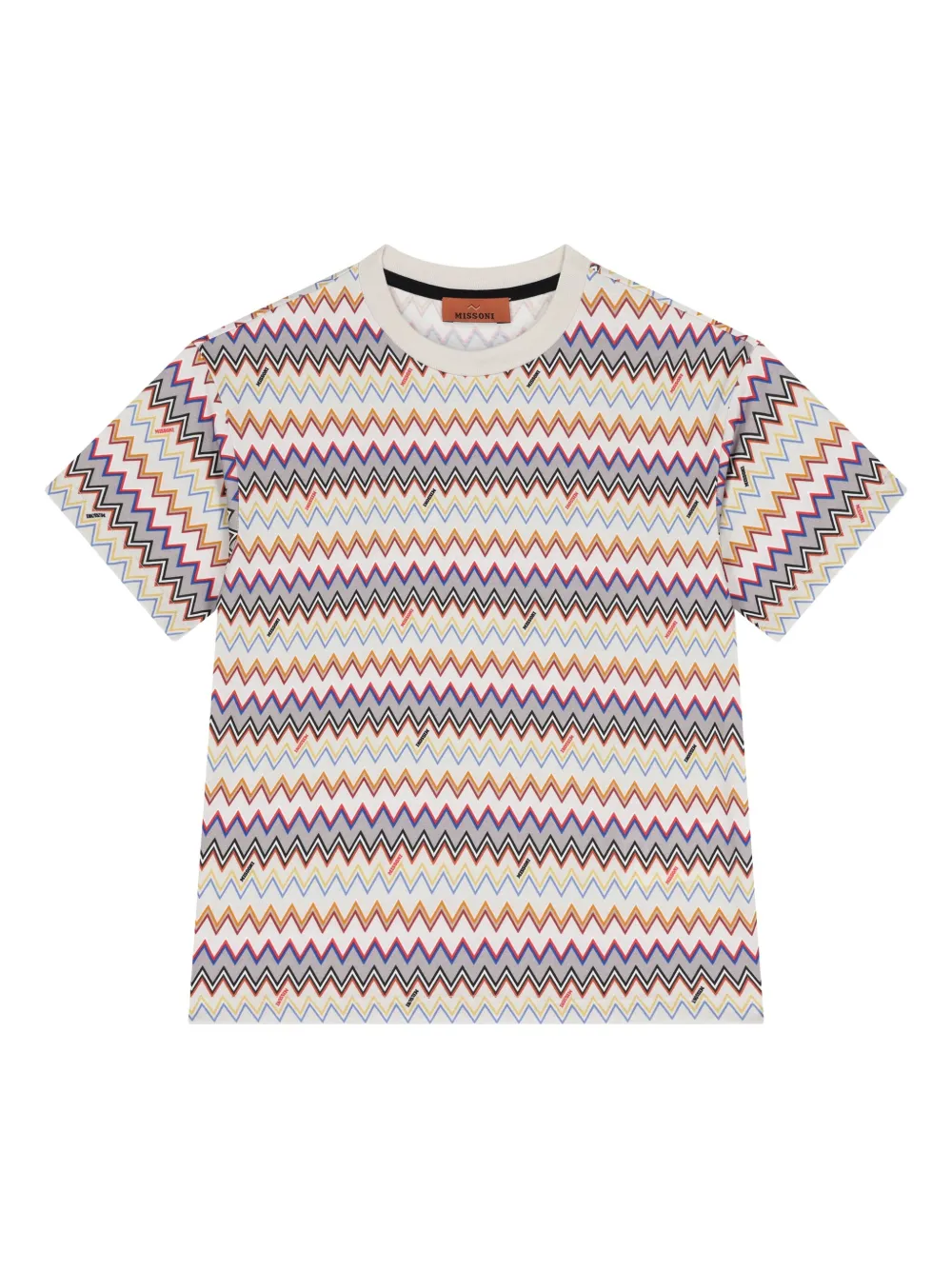 Missoni Kids T-shirt met zigzag-patroon Wit