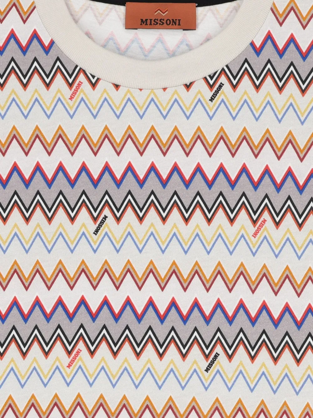 Missoni Kids T-shirt met zigzag-patroon Wit