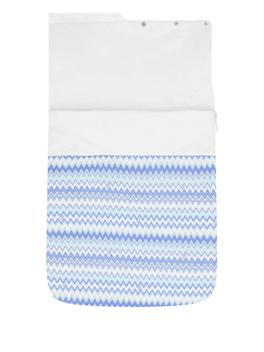 Missoni Kids Slaapzak met capuchon en zigzag-patroon Blauw