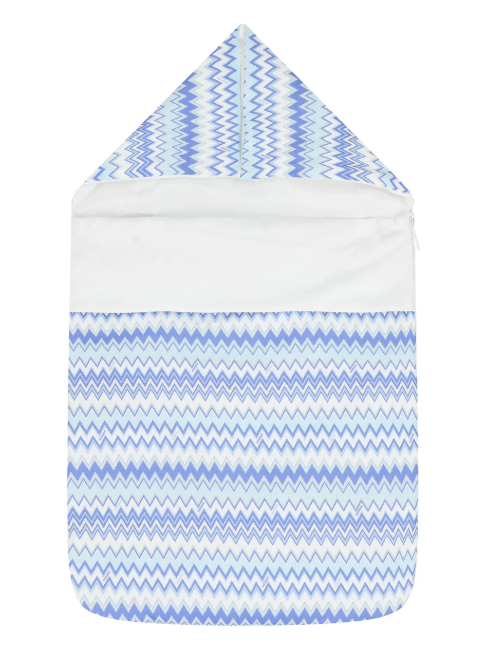 Missoni Kids Slaapzak met capuchon en zigzag-patroon Blauw