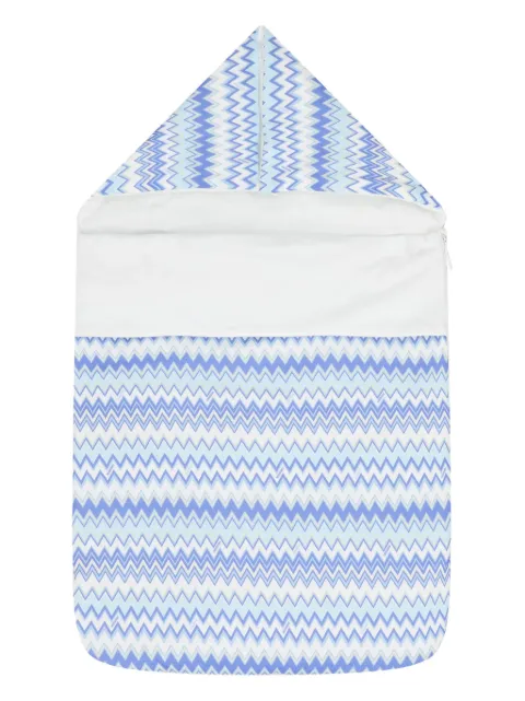 Missoni Kids zigzag-pattern hooded sleep bag