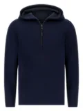 Boggi Milano half-zip hooded sweatshirt - Blue