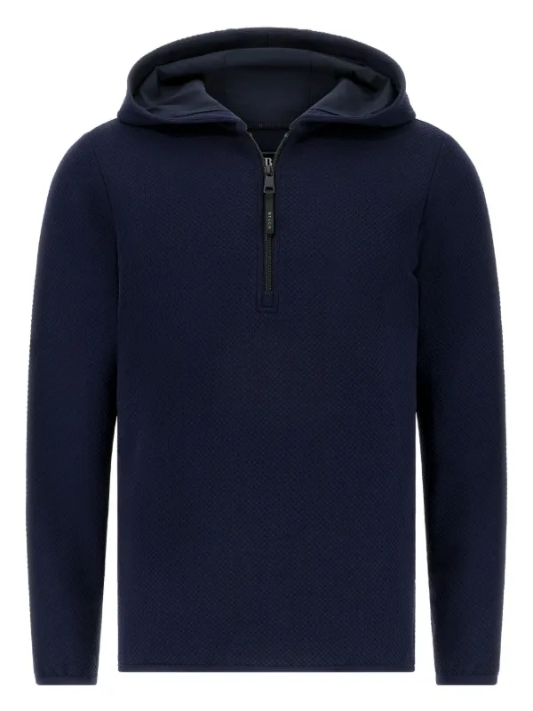 Boggi Milano half-zip Hooded Sweatshirt Blue FARFETCH JO