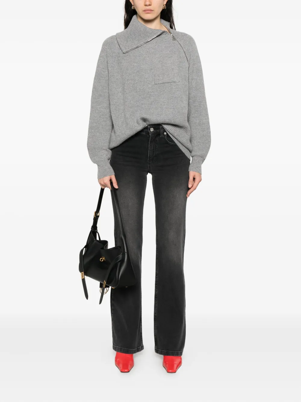 MOSCHINO JEANS Jeans met stonewash-effect - Grijs