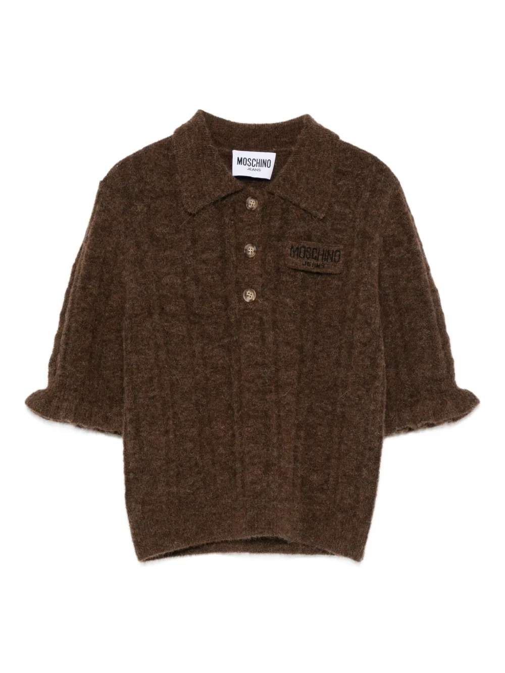 cable-knit logo-patch sweaters