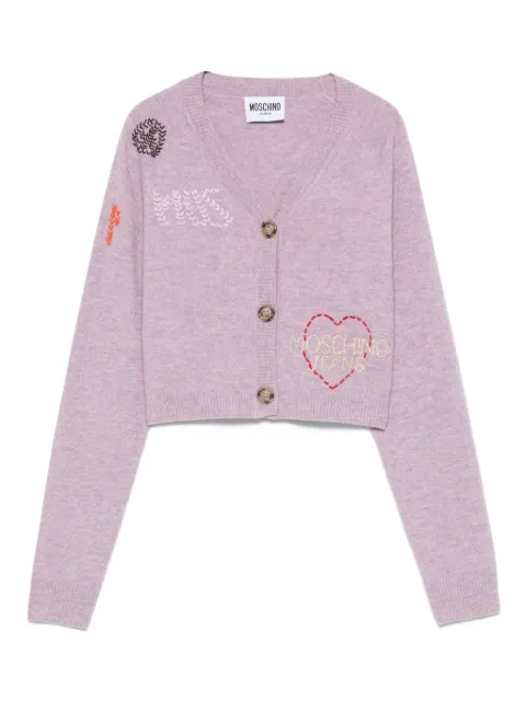 MOSCHINO JEANS embroidered-logo cardigan