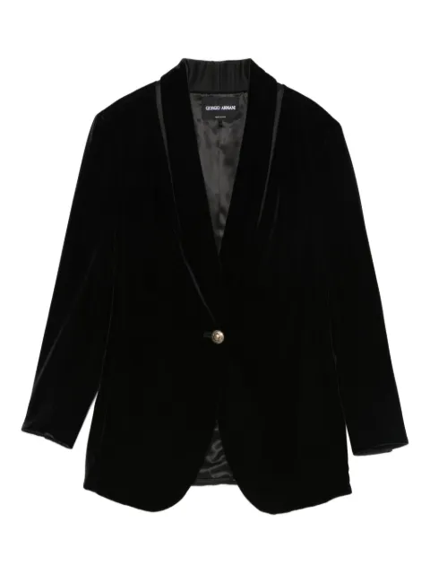 Giorgio Armani velvet single-breasted blazer