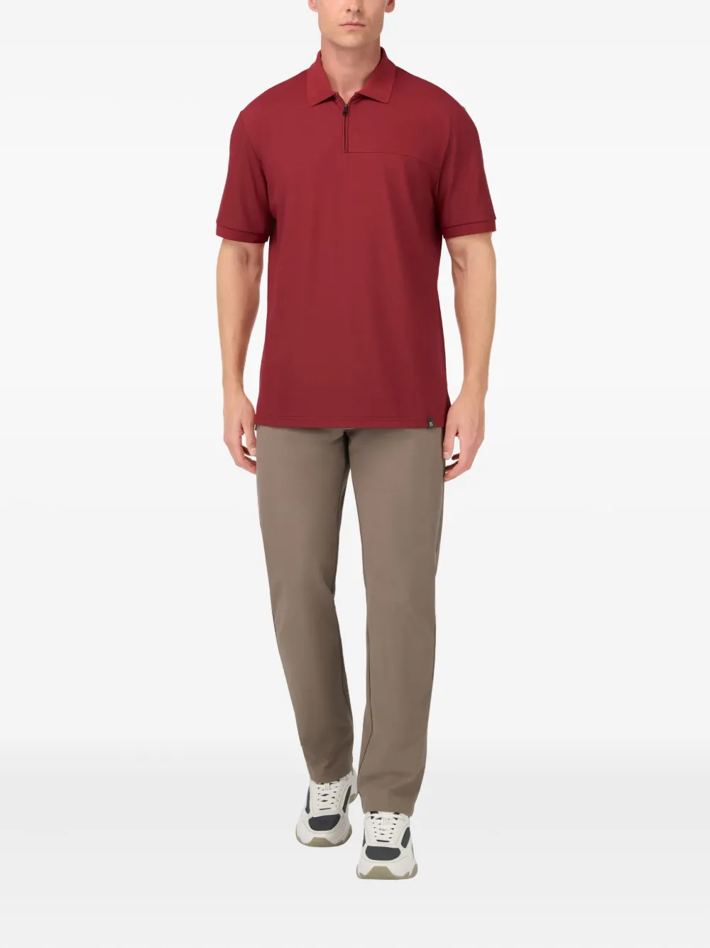 Boggi Milano Poloshirt met logolabel - Rood