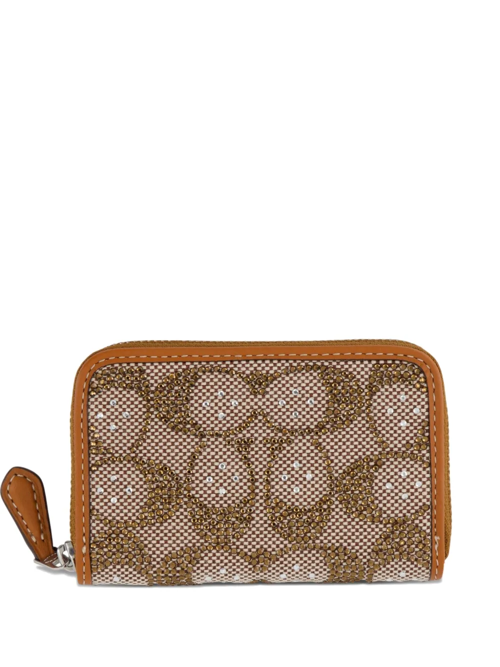 crystal-embellished jacquard cardholder