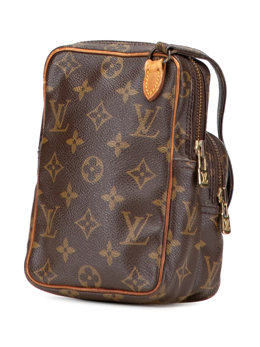 Pre-owned Louis Vuitton 1997 Monogram Mini Amazone Crossbody Bag In Brown