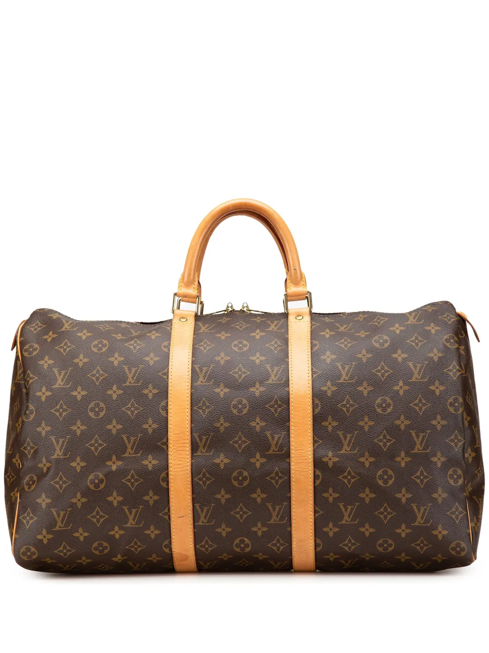 Louis Vuitton Pre-Owned 1990 モノグラム キーポル 50 ボストンバッグ - ブラウン Louis Vuitton Pre-Owned 1990 モノグラム キーポル 50 ボストンバッグ - ブラウン