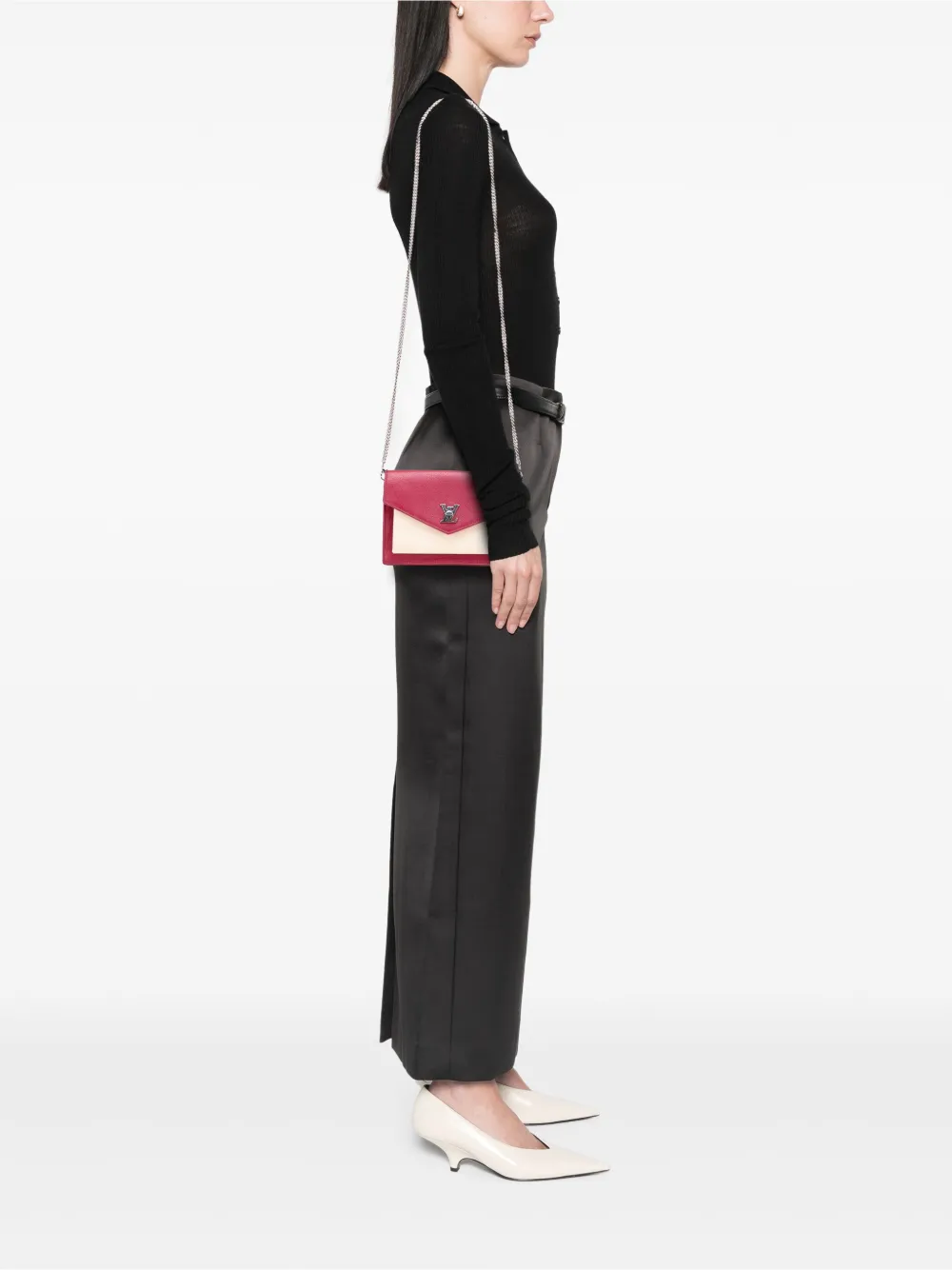 Louis Vuitton Pre-Owned 2019 Bicolor Leather MyLockMe Chain Pochette crossbody bag | Pre-Owned | Image 2
