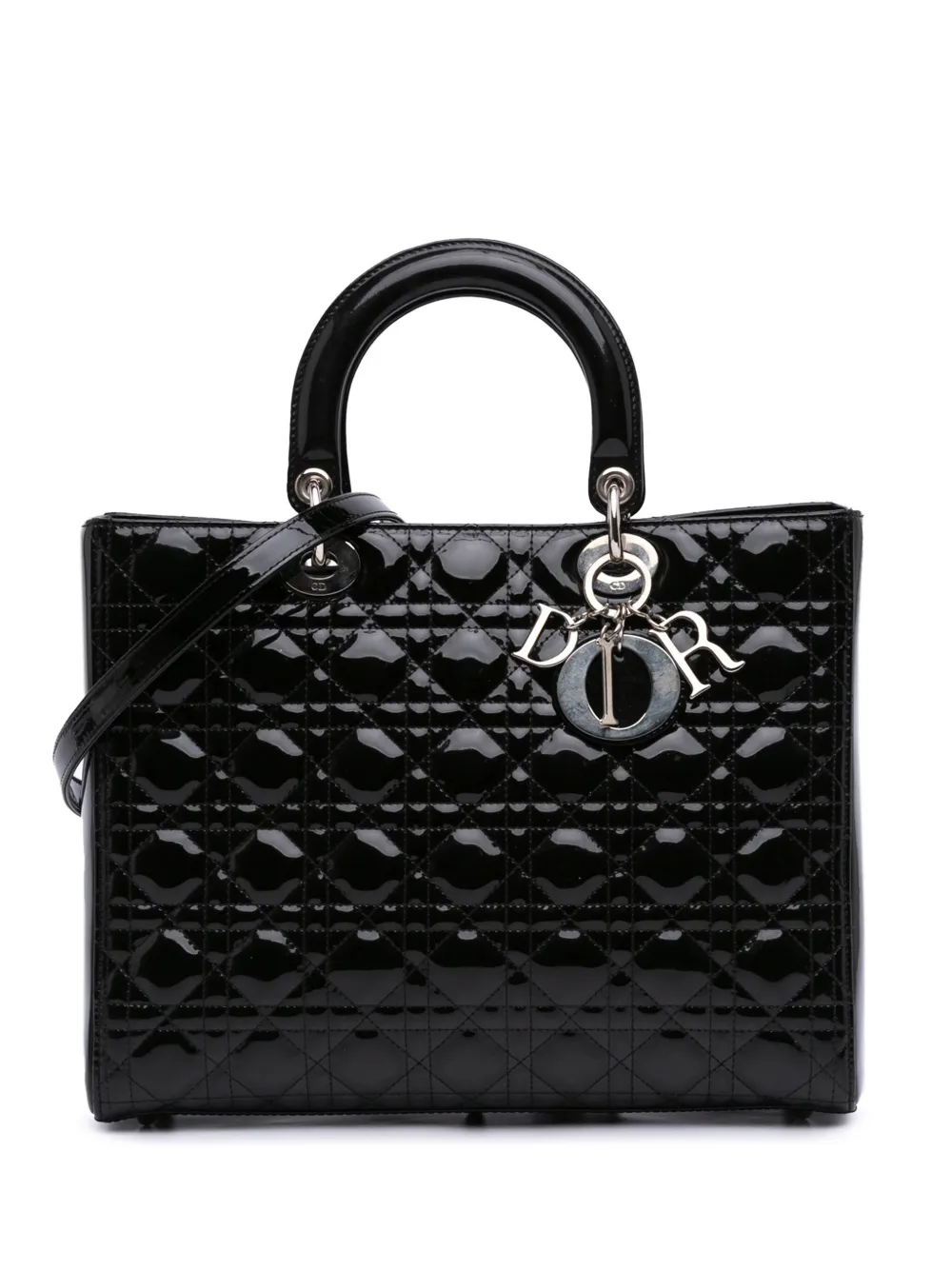 2011 Large Patent Cannage Lady Dior satchel