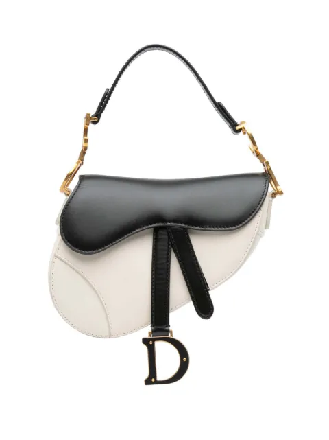 Christian Dior Pre-Owned 2024 Mini Bicolor Calfskin Saddle Bag satchel