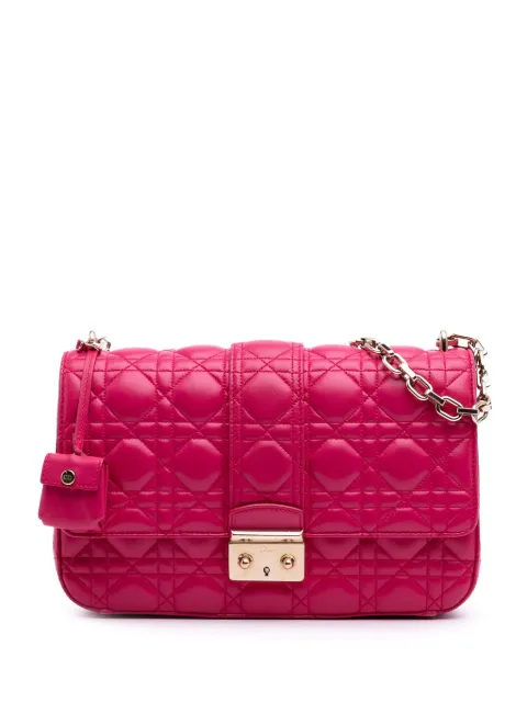 Christian Dior Pre-Owned bolsa de hombro Cannage Miss Dior mediana de piel de cordero con solapa 2012